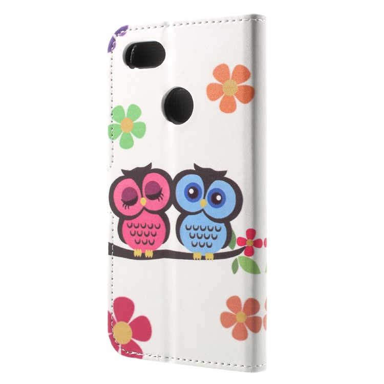 Patterned Leather Wallet Phone Casing for Huawei P9 lite mini / Enjoy 7 / Y6 Pro (2017) - Owl Lovers-2