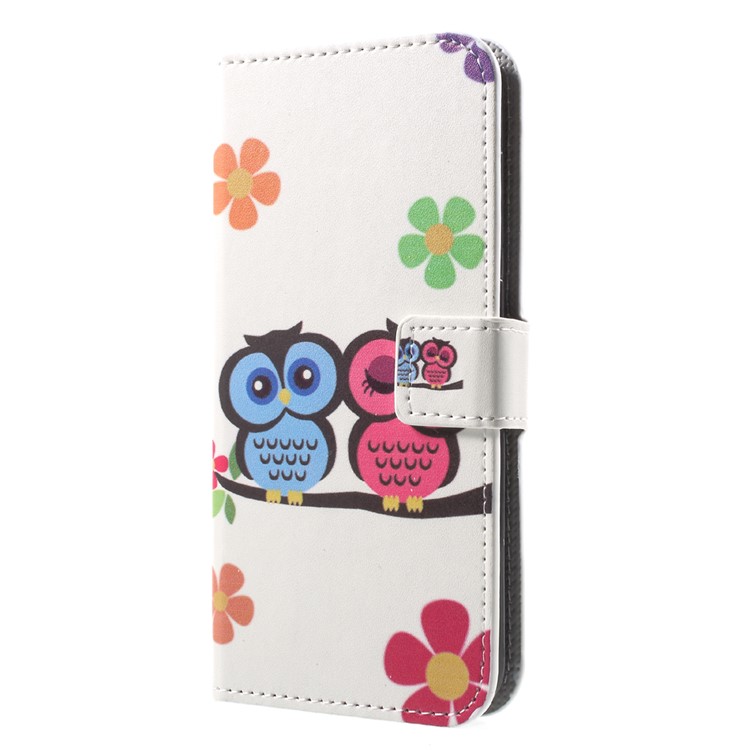 Patterned Leather Wallet Phone Casing for Huawei P9 lite mini / Enjoy 7 / Y6 Pro (2017) - Owl Lovers-3