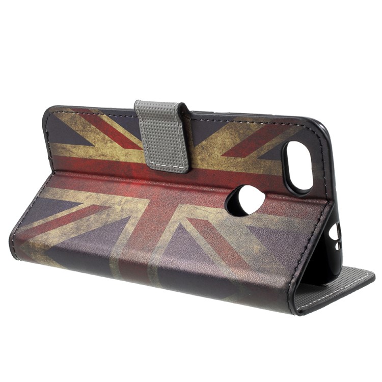 Patterned Leather Wallet Cell Phone Case for Huawei P9 lite mini / Enjoy 7 / Y6 Pro (2017) - UK National Flag-4