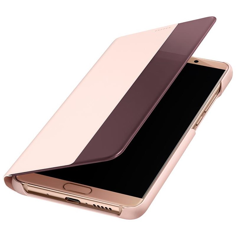 HUAWEI Side View Window Auto Wake up/Sleep Leather Case for Huawei Mate 10 - Pink-6
