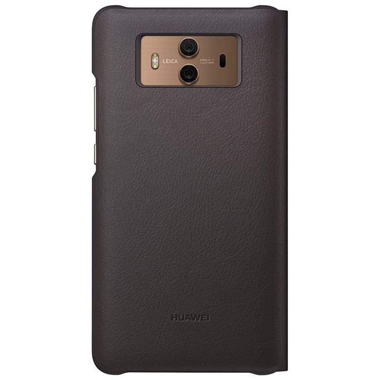 HUAWEI Side View Fenster Leder Smart Phone Cover für Huawei Mate 10 - Braun-3