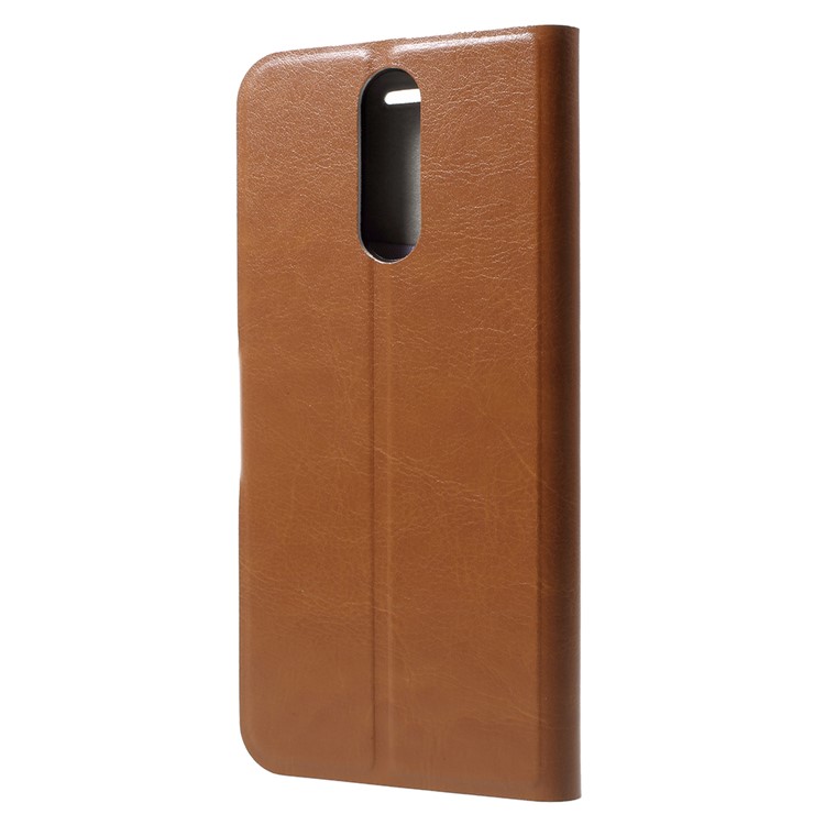 Crazy Horse Flip Leather Card Slot Phone Case Shell for Huawei Mate 10 Lite / nova 2i / Maimang 6 - Brown-3