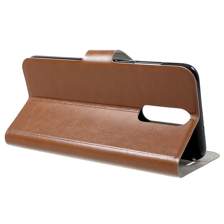 Crazy Horse Flip Leather Card Slot Phone Case Shell for Huawei Mate 10 Lite / nova 2i / Maimang 6 - Brown-4