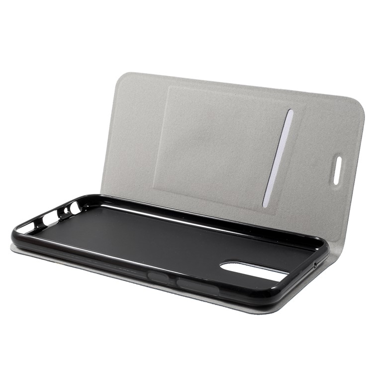 Contrast Color Leather Stand Protective Casing with Steel Sheet for Huawei nova 2i / Maimang 6 / Mate 10 Lite - Blue-5