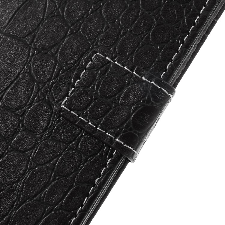 Vintage Style Crocodile Texture Wallet Stand Leather Case for Huawei Honor 6C Pro / V9 Play - Black-9