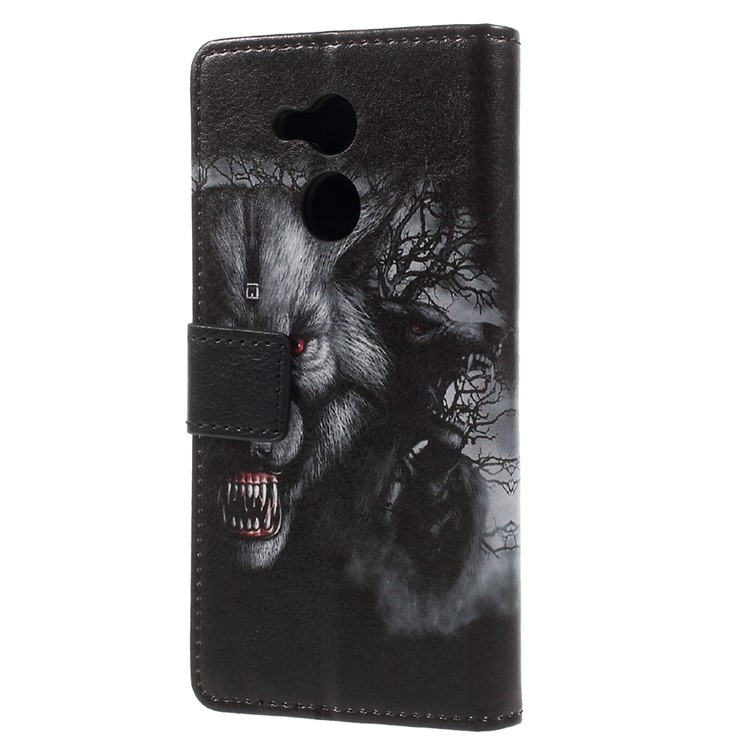 Pattern Printing Wallet Leather Stand Case for Huawei Honor V9 Play - Fierce Wolf-2