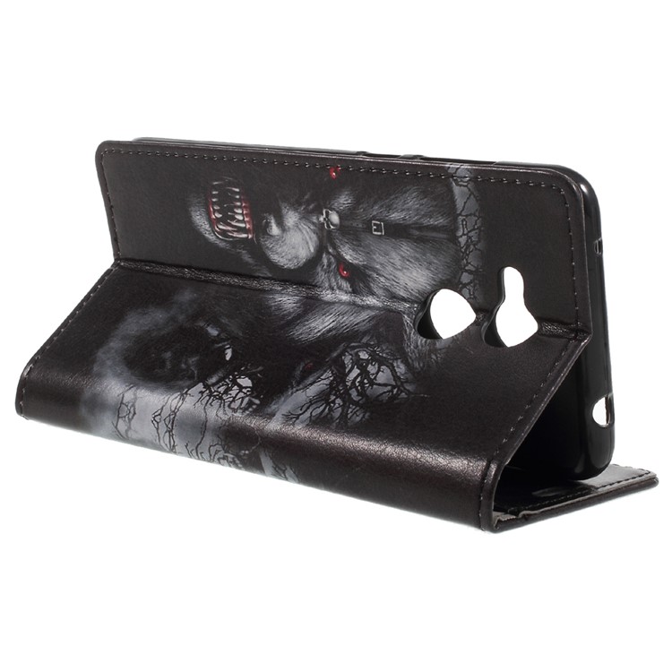 Pattern Printing Wallet Leather Stand Case for Huawei Honor V9 Play - Fierce Wolf-5