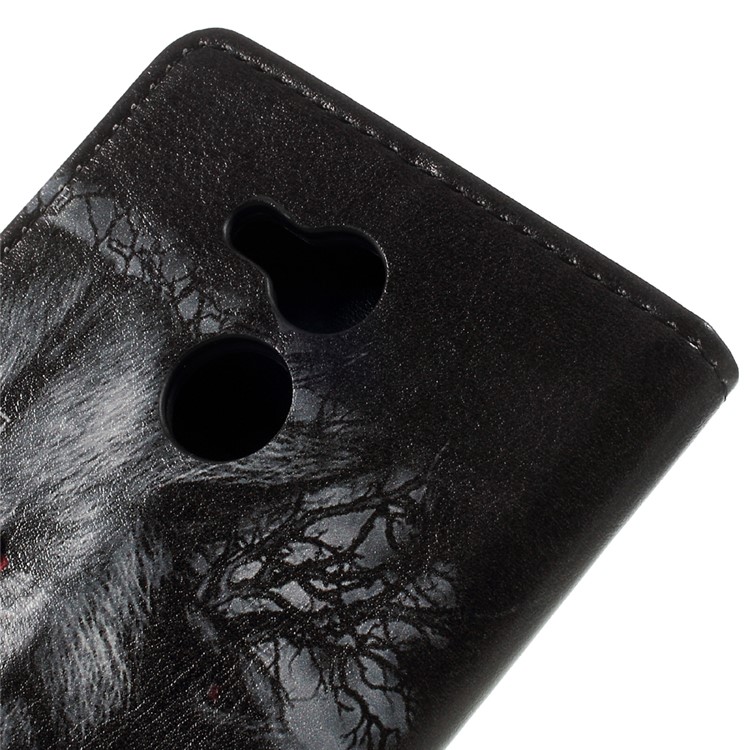 Pattern Printing Wallet Leather Stand Case for Huawei Honor V9 Play - Fierce Wolf-8