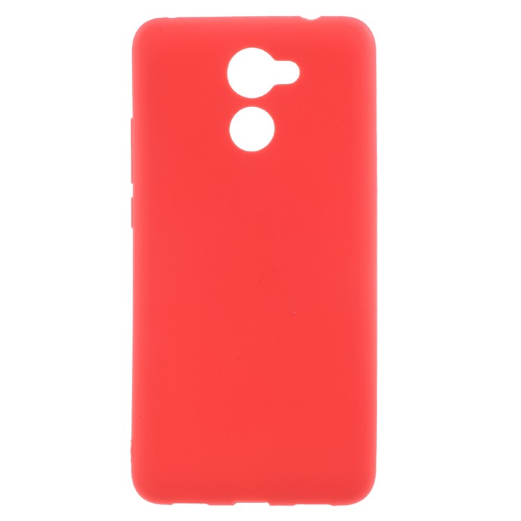 Matte Soft TPU Back Phone Case for Huawei Y7 Prime / Enjoy 7 Plus - Red-1