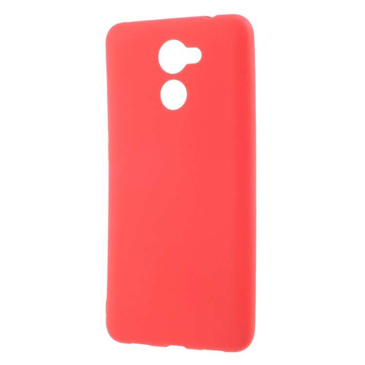 Matte Soft TPU Back Phone Case for Huawei Y7 Prime / Enjoy 7 Plus - Red-3