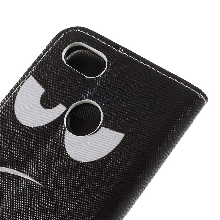 Cross Texture Pattern Printing Leather Wallet Case for Huawei P9 lite mini / Enjoy 7 / Y6 Pro (2017) - Do Not Touch My Phone-8