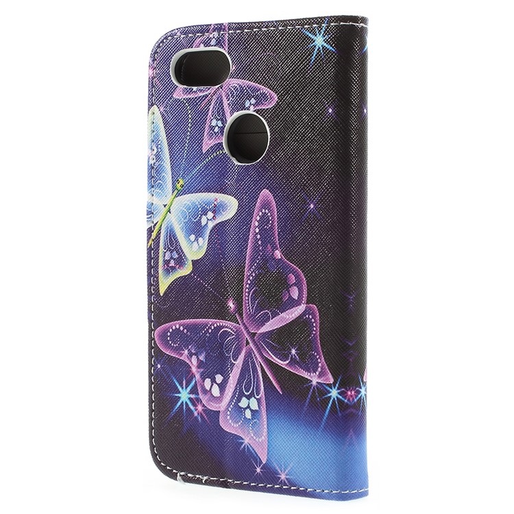 Cross Texture Pattern Printing Leather Wallet Protective Case for Huawei P9 lite mini / Enjoy 7 / Y6 Pro (2017) - Pretty Butterflies-3