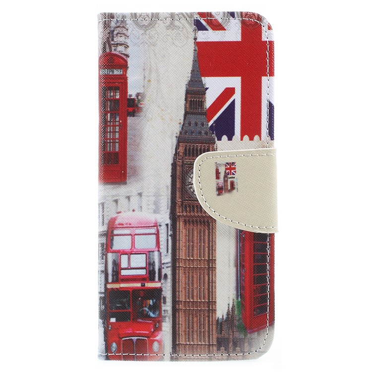 For Huawei P9 lite mini / Enjoy 7 / Y6 Pro (2017) Cross Texture Pattern Printing Leather Wallet Case Accessory - London Elements-1