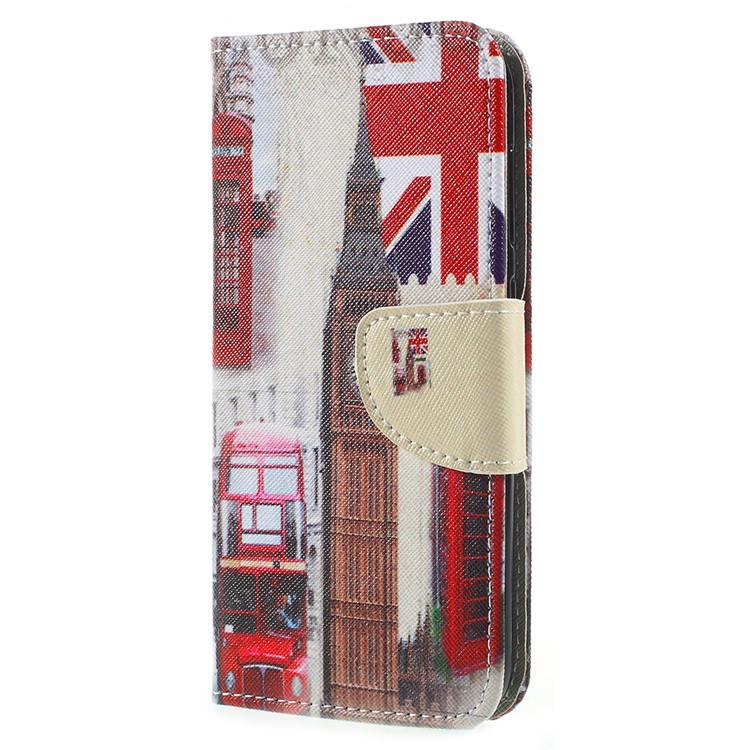 For Huawei P9 lite mini / Enjoy 7 / Y6 Pro (2017) Cross Texture Pattern Printing Leather Wallet Case Accessory - London Elements-2