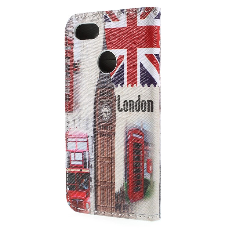 For Huawei P9 lite mini / Enjoy 7 / Y6 Pro (2017) Cross Texture Pattern Printing Leather Wallet Case Accessory - London Elements-3