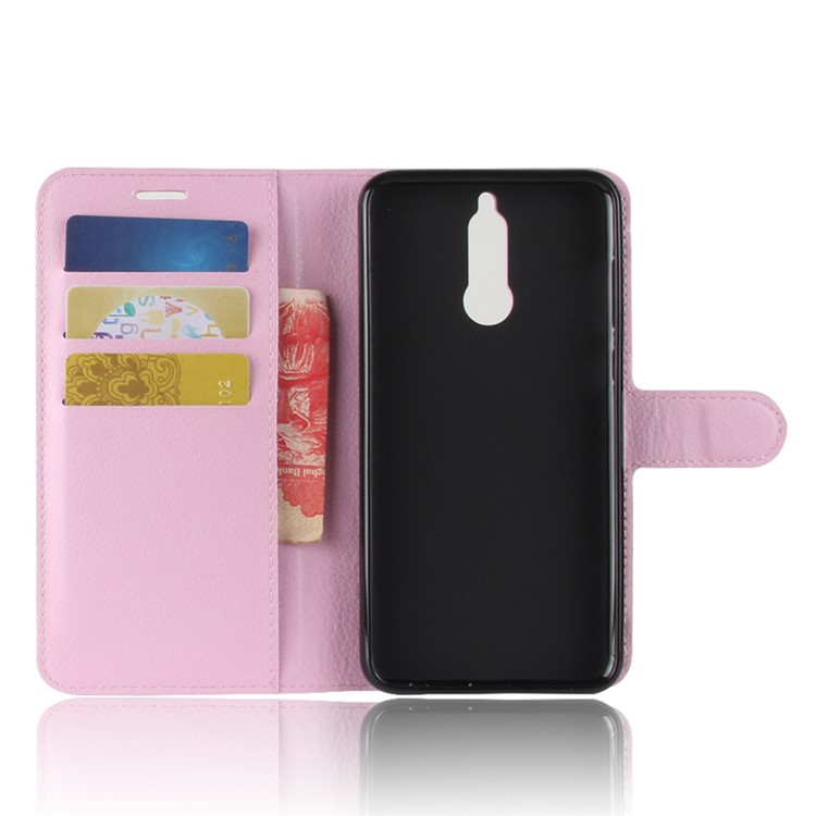 Für Huawei Nova 2i / MAIMANG 6. / Mate 10 Lite Litchi Skin Magnetic Leder Wallet Stehfall - Rosa