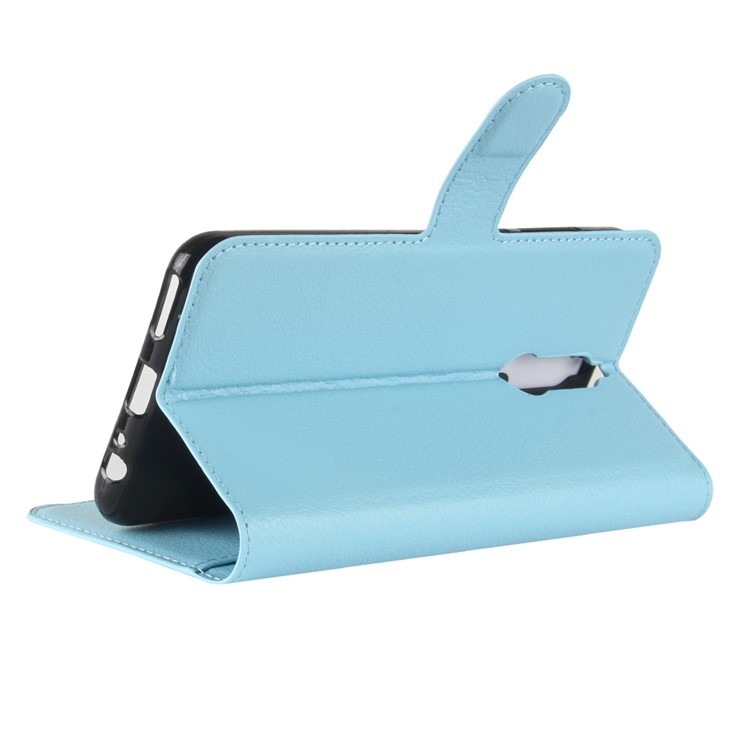 Litchi Skin Magnetic Leather Stand Cover for Huawei nova 2i / Maimang 6 / Mate 10 Lite - Baby Blue-5