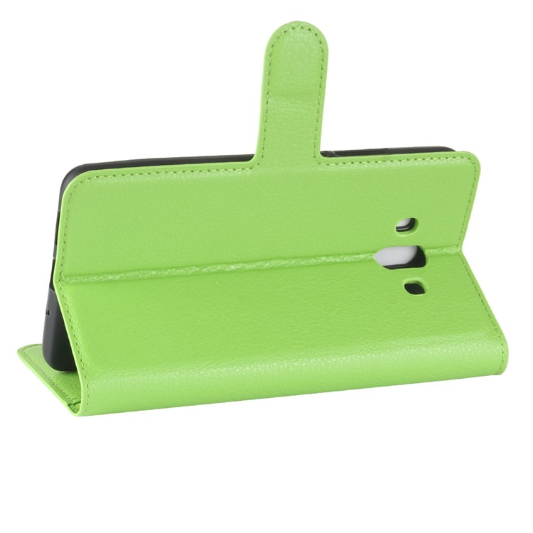 Litchi Skin Leather Wallet Phone Shell with Stand for Huawei Mate 10 - Green-5