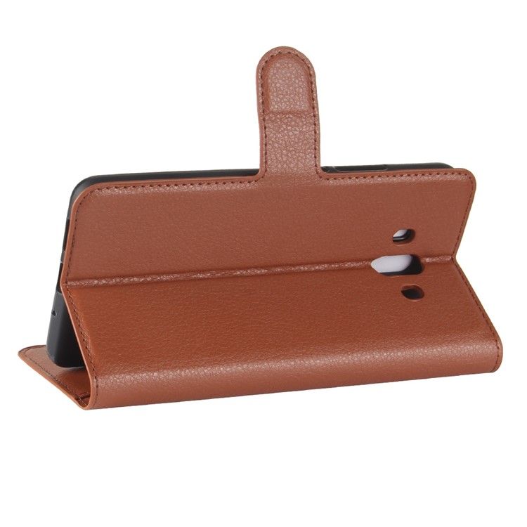 Litchi Texture Leather Card Holder Protector Case for Huawei Mate 10 - Brown-5