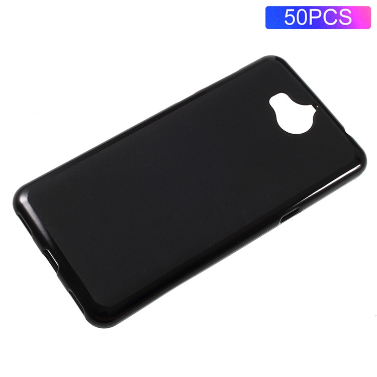50Pcs/Set Matte Pudding Soft TPU Back Case Cover for Huawei Y6 (2017) / Y5 (2017) - Black-1