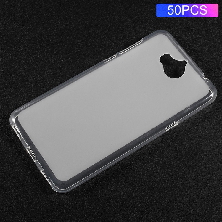 50Pcs/Set Matte Pudding Soft TPU Mobile Phone Shell for Huawei Y6 (2017) / Y5 (2017) - White-1
