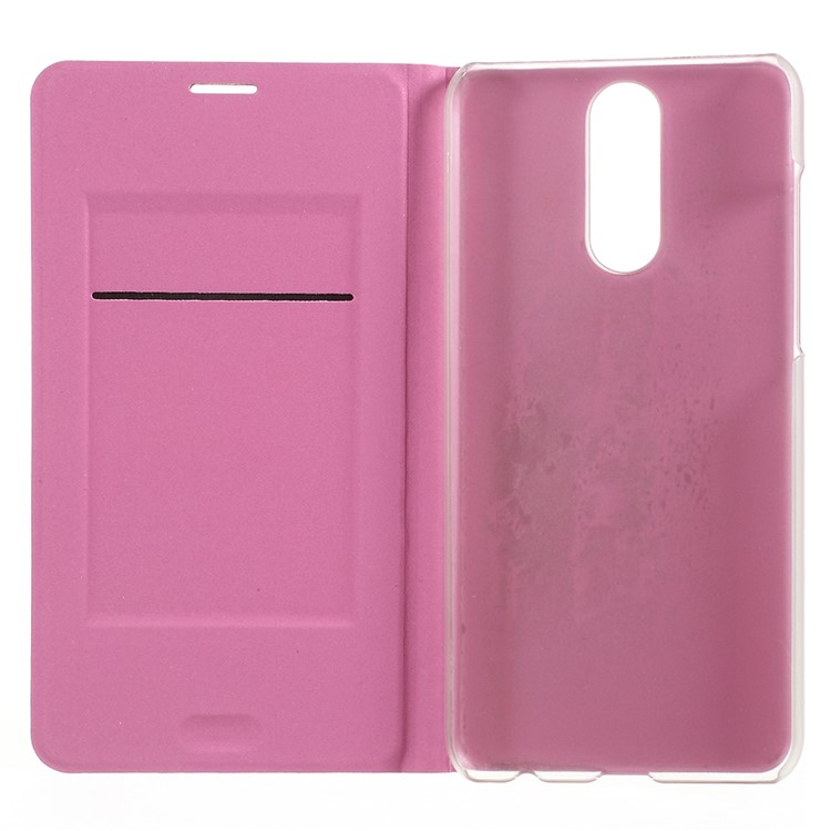 Flip Leather Card Holder Mobile Phone Case for Huawei Mate 10 Lite / nova 2i / Maimang 6 - Pink-5
