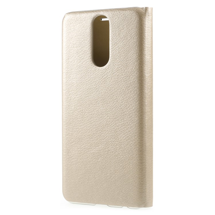 PU Leather Mobile Casing with Card Slot for Huawei Mate 10 Lite / nova 2i / Maimang 6 - Gold-3