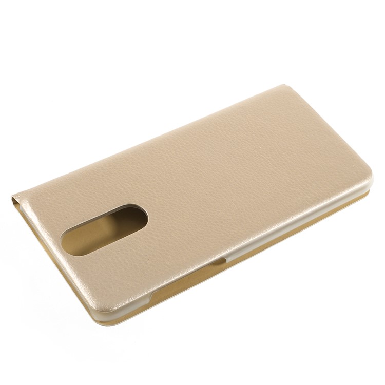 PU Leather Mobile Casing with Card Slot for Huawei Mate 10 Lite / nova 2i / Maimang 6 - Gold-4
