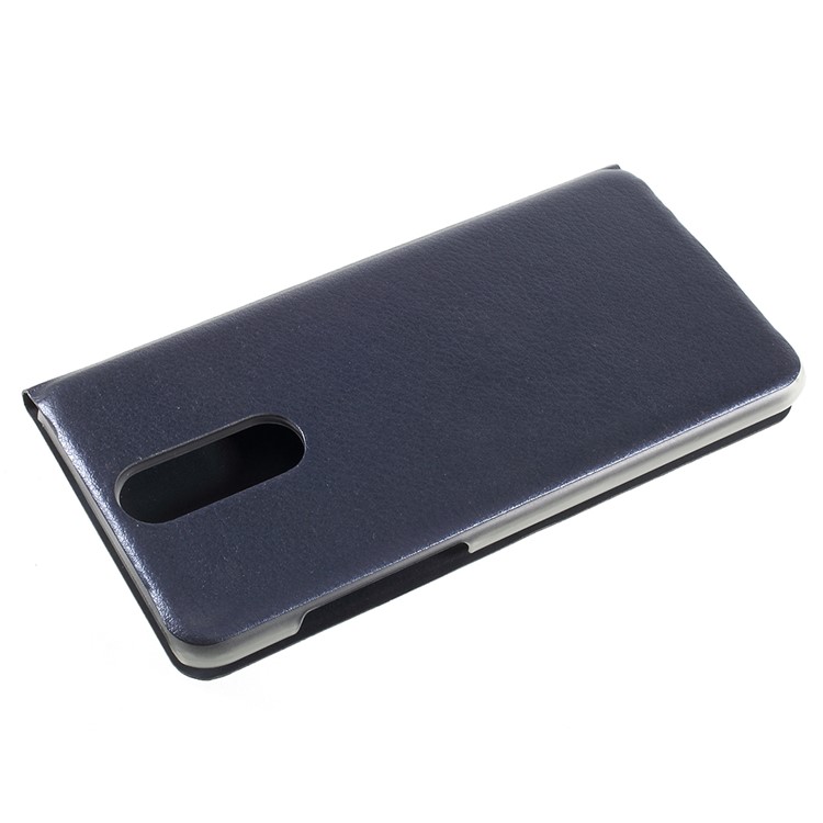 Flip Leather Case Protector with Card Slot for Huawei Mate 10 Lite / nova 2i / Maimang 6 - Dark Blue-4