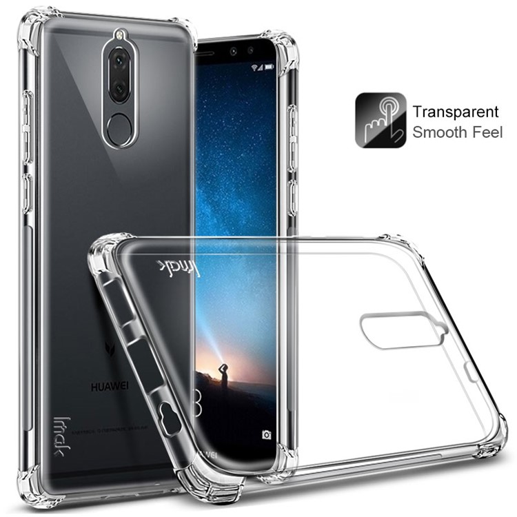 

IMAK Smooth Feel Airbag Shockproof TPU Shell + Screen Protector Film for Huawei nova 2i / Maimang 6 / Mate 10 Lite - Transparent, Mate 10 Lite