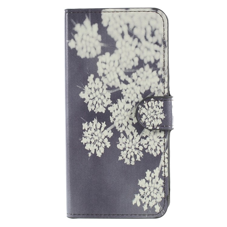 Patrón De Impresión Soporte Billetera Cubierta Magnética De Cuero Para Huawei Mate 10 Lite / nova 2i / Maimang 6 - Flor Que Se Abre-3