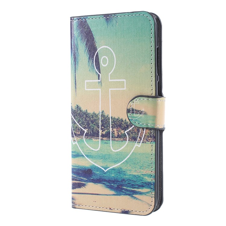 Pattern Printing Stand Wallet Leather Magnetic Protective Case for Huawei Mate 10 Lite / nova 2i / Maimang 6 - Sea Scene-1