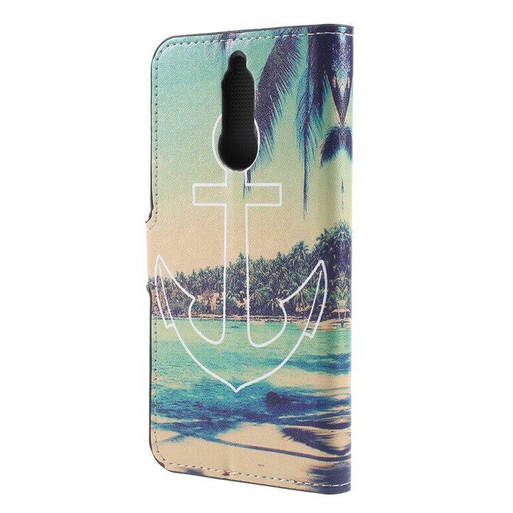 Pattern Printing Stand Wallet Leather Magnetic Protective Case for Huawei Mate 10 Lite / nova 2i / Maimang 6 - Sea Scene-2