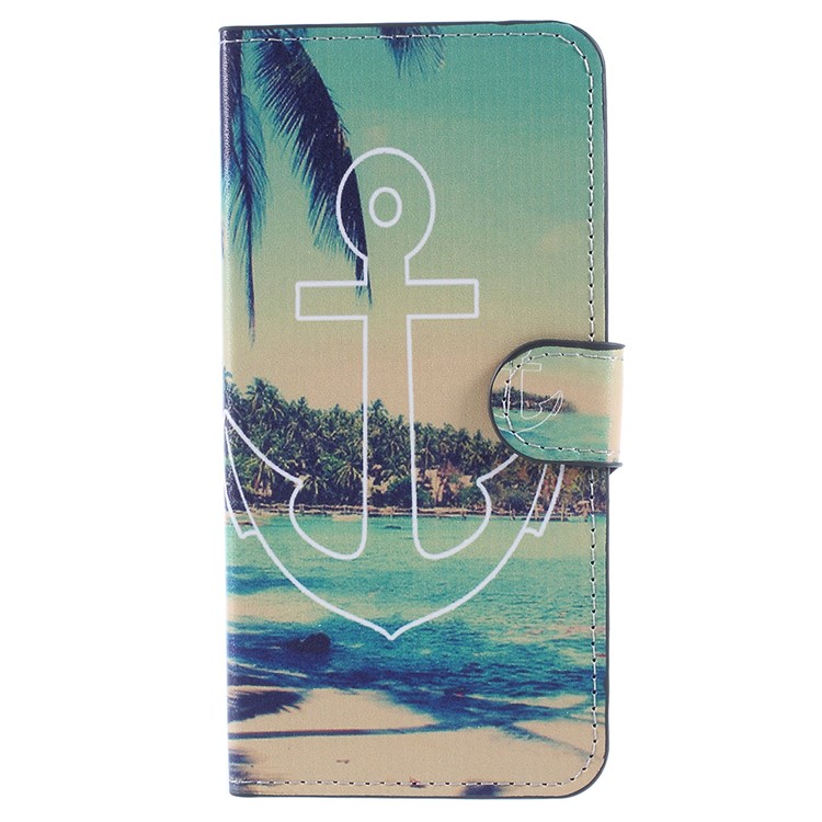Pattern Printing Stand Wallet Leather Magnetic Protective Case for Huawei Mate 10 Lite / nova 2i / Maimang 6 - Sea Scene-3