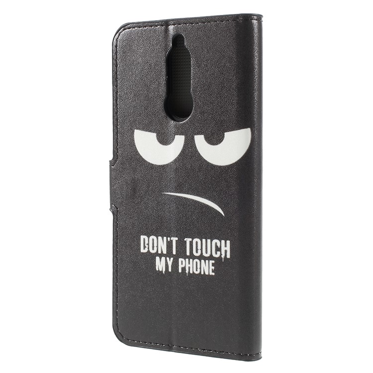 Pattern Printing Stand Wallet Leather Magnetic Protective Cover for Huawei Mate 10 Lite / nova 2i / Maimang 6 - Don't Touch My Phone-2