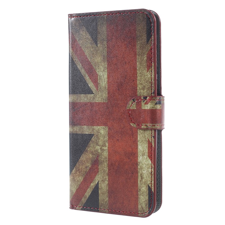 Copertura magnetica in cuoio con stampa a motivi con supporto per Huawei Mate 10 Lite / nova 2i / Maimang 6 - Bandiera britannica-1