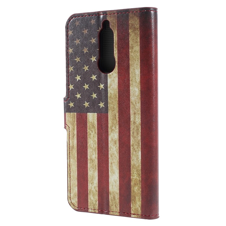 Pattern Printing Wallet Leather Magnetic Shell with Stand for Huawei Mate 10 Lite / nova 2i / Maimang 6 - Flag of America-2