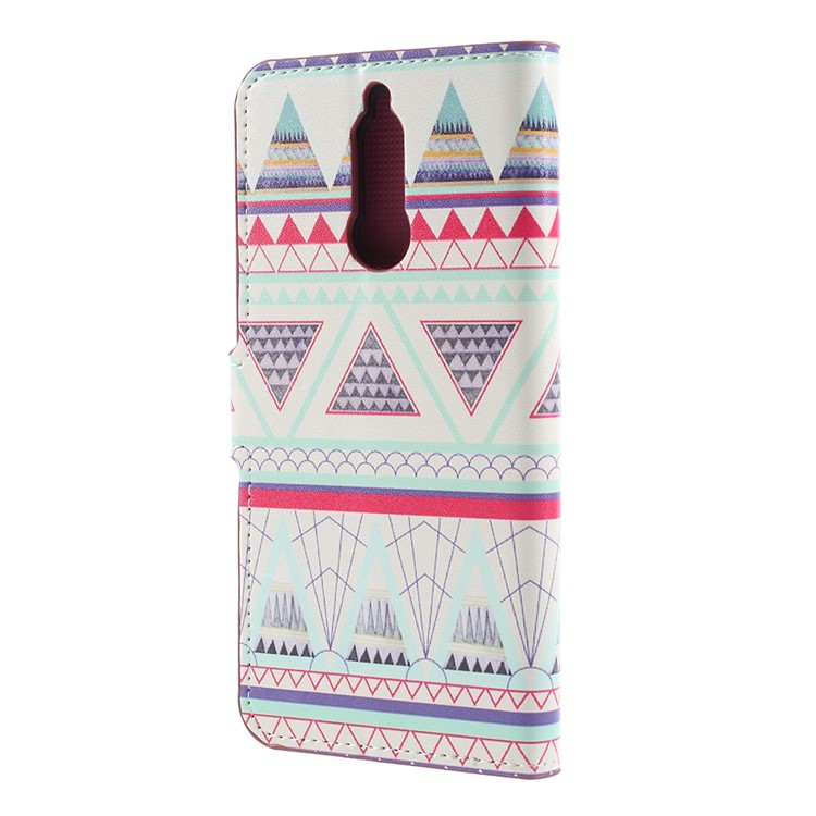 Pattern Printing Stand Wallet Leather Cover with Magnet for Huawei Mate 10 Lite / nova 2i / Maimang 6 - Triangle Strips-2