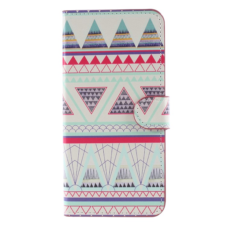 Pattern Printing Stand Wallet Leather Cover with Magnet for Huawei Mate 10 Lite / nova 2i / Maimang 6 - Triangle Strips-3