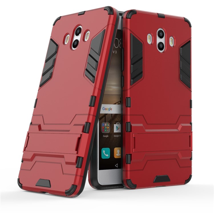Cool Guard Plastic TPU Combo Phone Case for Huawei Mate 10 - Red-1
