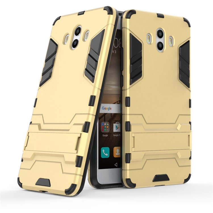 Cool Guard Hybrid Plastic TPU Phone Cover for Huawei Mate 10 - Gold-1