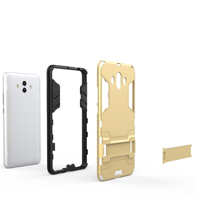 Cool Guard Hybrid Plastic TPU Phone Cover for Huawei Mate 10 - Gold-5