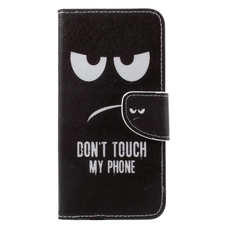 Pattern Printing Wallet Stand Leather Case for Huawei Mate 10 - Do Not Touch My Phone-3