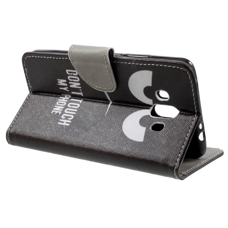 Pattern Printing Wallet Stand Leather Case for Huawei Mate 10 - Do Not Touch My Phone-4