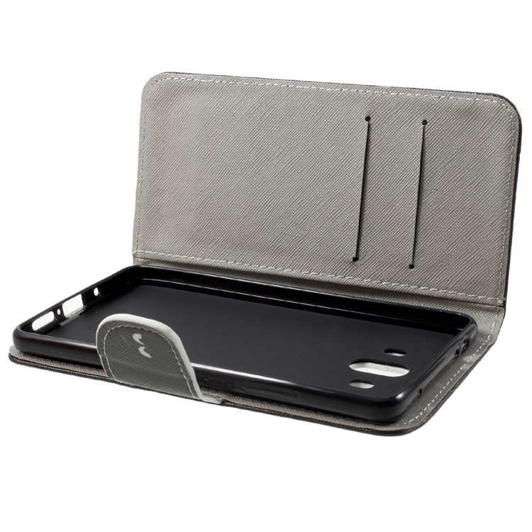 Pattern Printing Wallet Stand Leather Case for Huawei Mate 10 - Do Not Touch My Phone-6