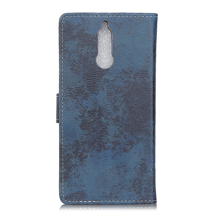 Retro Style Wallet Leather Stand Mobile Casing Cover for Huawei Mate 10 Lite / nova 2i / Maimang 6 - Blue-5