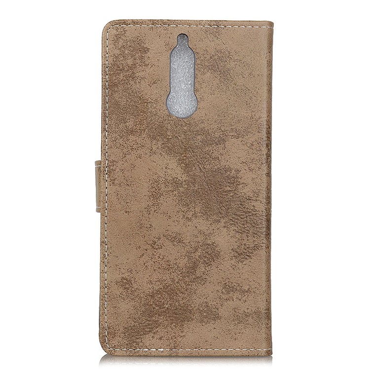 Retro Style Wallet Leather Stand Mobile Casing for Huawei Mate 10 Lite / nova 2i / Maimang 6 - Khaki-5