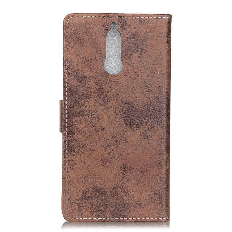 Retro Style Wallet Leather Stand Mobile Shell for Huawei Mate 10 Lite / nova 2i / Maimang 6 - Brown-5