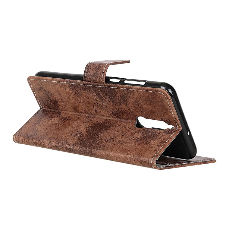 Retro Style Wallet Leather Stand Mobile Shell for Huawei Mate 10 Lite / nova 2i / Maimang 6 - Brown-7