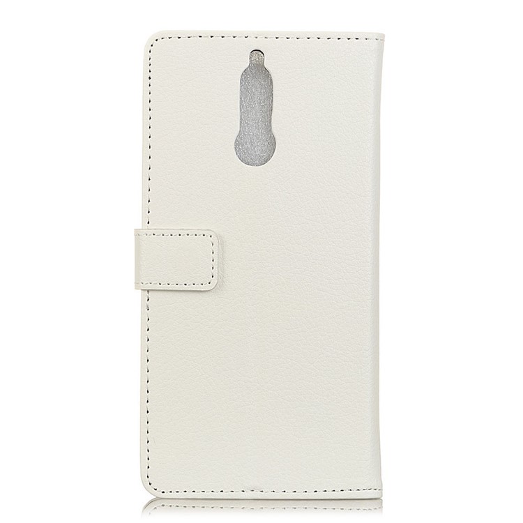 Litchi Texture Leather Wallet Stand Cover for Huawei Mate 10 Lite / nova 2i / Maimang 6 - White-3